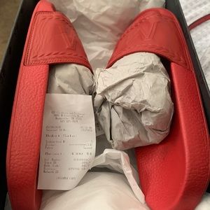 Red mcm sandal